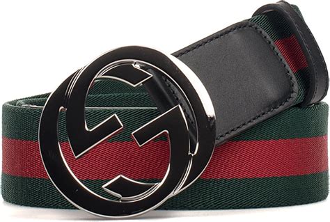 cintura gucci rossa e verde con g nera|cinture Gucci.